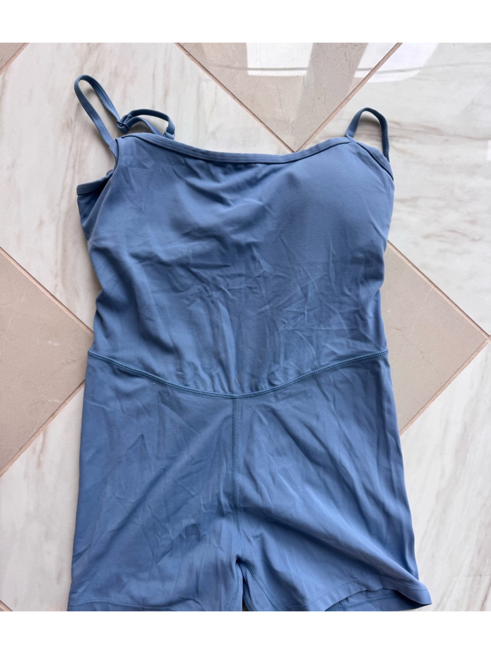 Slate blue athletic romper